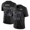 #97 Nick Bosa Black 2026 Salute to Service Stitched Jersey Front View - Santa Approved Gift