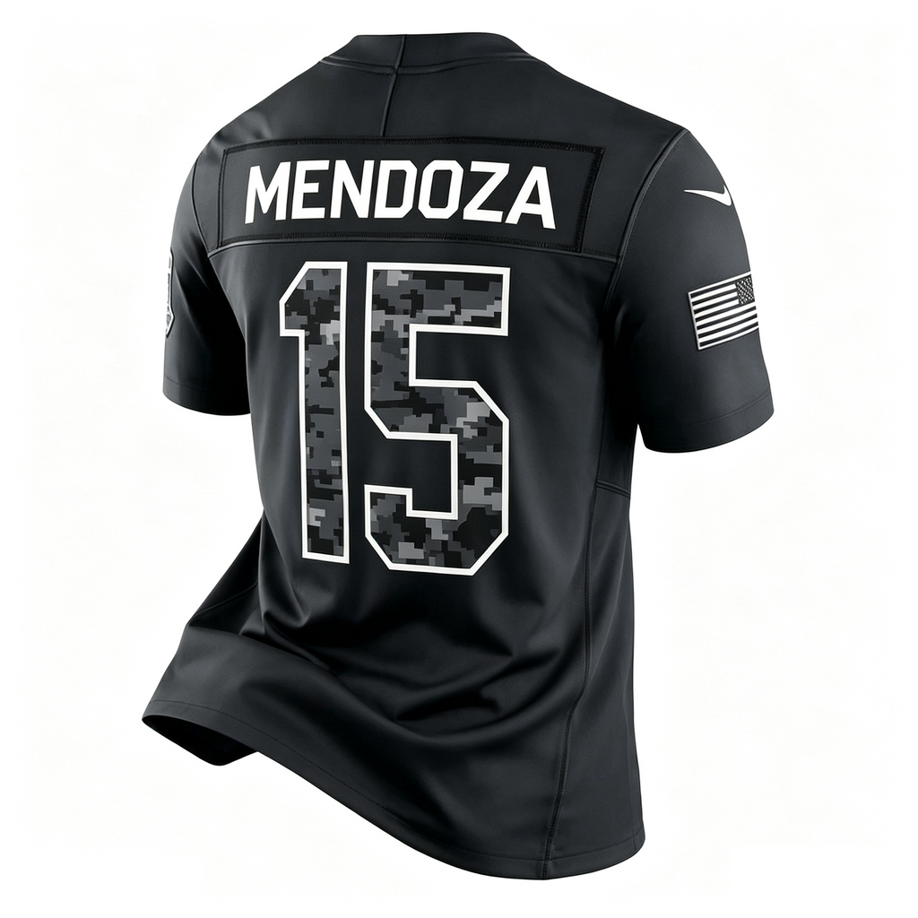 #15 Fernando Mendoza Father Son Duo Set 2026 Salute to Service Stitched Jersey Dad Kid