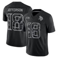 #18 Justin Jefferson Black 2026 Salute to Service Stitched Jersey Front View - Season Must Have