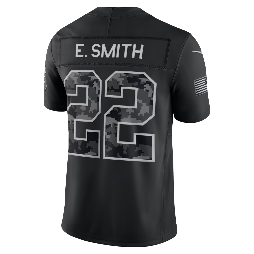 #12 Roger Staubach Black Salute to Service Stitched Jersey Back View - Honor Service Gift