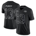 #13 Brock Purdy Black 2026 Salute to Service Stitched Jersey Front View - Big and Tall Plus Size
