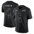 #4 James Cook III Black 2026 Salute to Service Stitched Jersey Front View - Cyber Week Savings