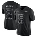 #5 Garrett Wilson Black 2026 Salute to Service Stitched Jersey Front View - White Elephant Exchange Gift