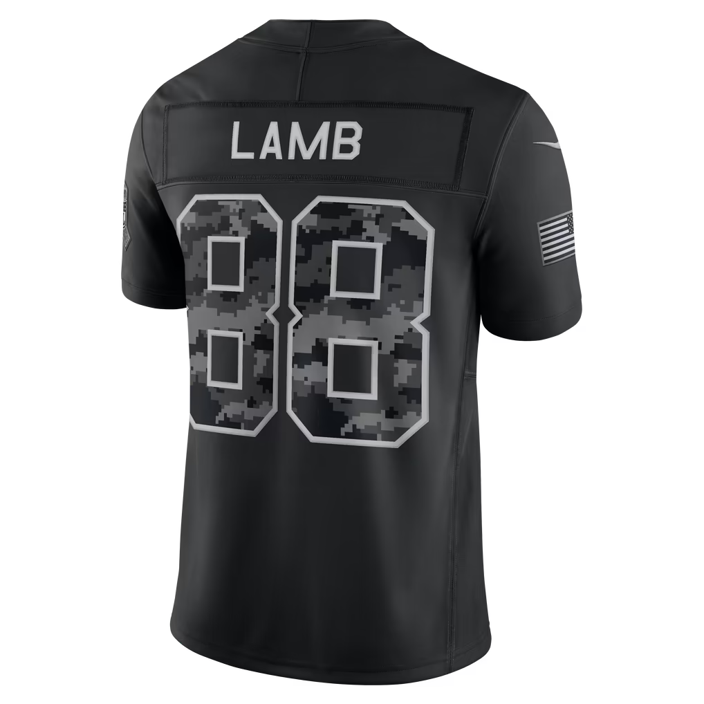 #22 Emmitt Smith Black Salute to Service Stitched Jersey Back View - Top Rated Fan Favorite