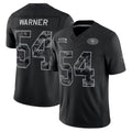 #54 Fred Warner Black 2026 Salute to Service Stitched Jersey Front View - Top Rated Fan Favorite